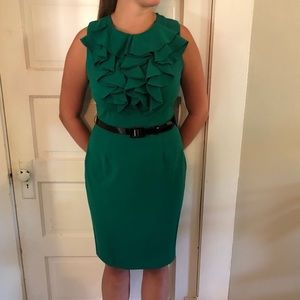 Emerald Green Ruffle Dress